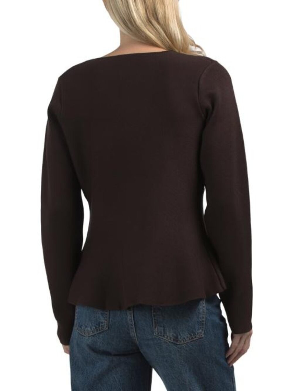 CYRUS Split Hem Tight Weave Cardigan - Picture 2 of 3